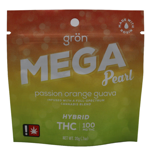 Grön | Passion Orange Guava | Mega Pearl | 100mg