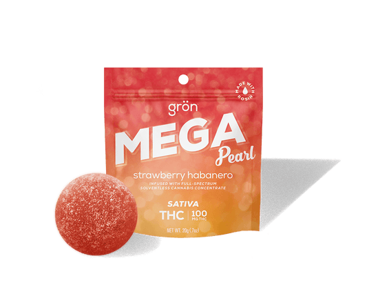 Grön | Strawberry Habanaro | Mega Pearl | 100mg