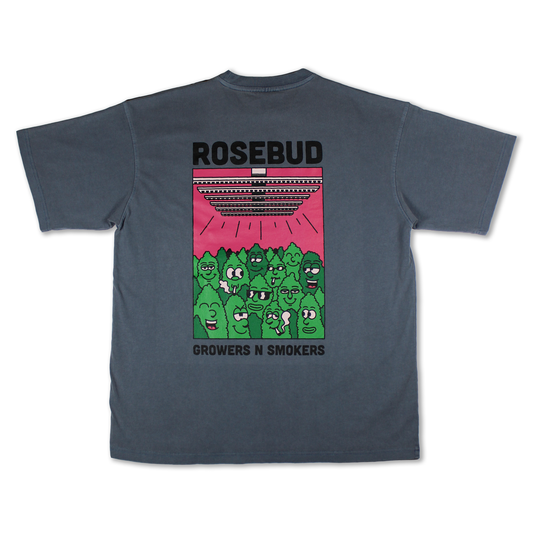 Growers N Smokers Tee // Washed Blue Grey